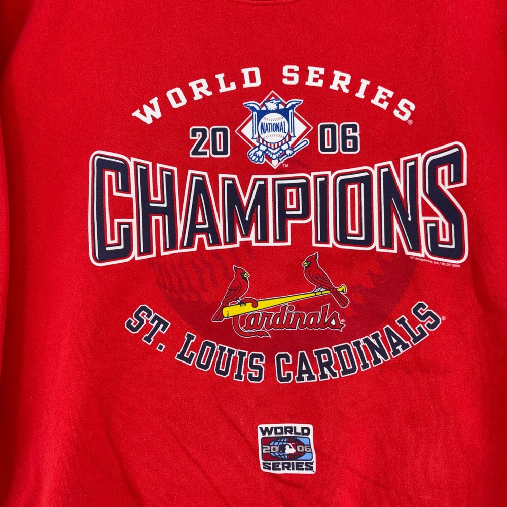 VTG CSA St. Louis Cardinals 2006 World Series Champions Red Sweatshirt Mens XL